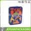 Decorative flat rectangular cards tin cans with hinged factory