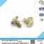 Brass knurled thumb screw with slotted head