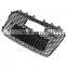 Honeycomb Center Grill Silver Grille RS5 Style Fit 2013-2016 for Audi A5 S5 RS5