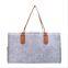 large size felt diaper caddy for tote bag with PU leather handle