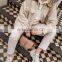 Casual Women Fashion Jacket Office Ladies Plaid Long Overcoat Outwear Coat