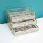 Zipper Type Jewelry Storage Jewelry Box Glass Earrings Earrings Ring Necklace Jewelry Storage Box