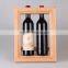 Custom made unique style double bottle wooden wine rack,display wine holder