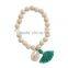 2016 Fashion Wooden Beaded with a Cowrie Shell and Cotton Tassel