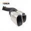High performance chrome exhaust pipe for porsche 14+ Cayenne 958 Square Mirror Polish Brush Chroming Black