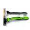 Latest hot selling disposable hair removing rubber handle shaver safety triple shaver