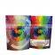Custom logo printed plastic Reusable candy Edible holographic pouch mylar ziplock packaging food bag 4X6inch For holiday party