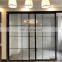 Tempered glass aluminum sliding door panel grill single glass door