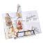 White Cookbook Stand for Kitchen Counter Adjustable Recipe Book Holder Rustic Wood Cutting Board Style