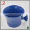 Wholesale Private Label Blue Ceramic Shaving Bowl With Handle