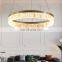Nordic Crystal Chandelier Round Ring LED Pendant Light Simple Decoration Ceiling Hanging Lamp For Living Room Bedroom Hall Hotel