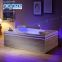 JOYEE 1-2 Person 2023 New Slyte White Acrylic SS Structure Hydro whirlpool Massage Bathtub With Double Strip Light