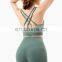 Hot Selling 2 Piece Backless Sports Bra And Leggings Workout Fitness Yoga Set Women Gym Training Wear Clothing