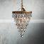 Gold Crystal Chandelier Modern Teardrop Pendant Light Fixture Hanging Lighting for Living Room Entryway Foyer High Ceiling