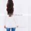 White Color Women Fashion Long Sleeve t Shirt OEM Service Spring Hotsale Ladies t Shirt Design TS039