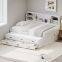 White Modern Wooden Storage Double Bed