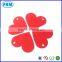 70mm x 60mm Red Heart Shaped Tags with Natural Jute Twine