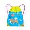 Twill Cotton with Cute Cartoon Dog printing children kids drawstring backpack