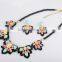 Fashion Leaf Shaped Necklace Earring Set Multicolor Jewelry Set Fashion Women Jewelry Set