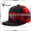 Red black grid wool snapback hat for men women adult sports hip hop outdoor sun baseball cap