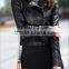 2016 High Quality Latest Fashion PU Washed Leather Jacket For Women