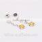 Simple Design Handmade Crystal Earrings Zirconia Silver