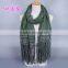 New Design Korea Women Fashion Cotton Plain Lace Scarf
