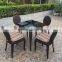 fashion 5 piece broad rattan dining table and chair set