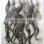 32" long hair in stock unprocessed natural virgin grey hair bulk gray human braiding hair