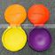 2015 wholesale multicolor foldable & durable professional rubber dog fisbee , dog training toys