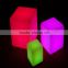 PE plastic stool led cube rgb 50x50x50cm, 3d led cube seat lighting