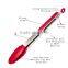Silicone Kitchen Tongs 2 Pack 9 Inch/11 Inch includes a Silicone Scraper