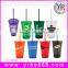 Custom logo double wall plastic Heat Temperature Sensitive color changing cup