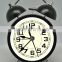 quartz analog desk clock, belling clock, 4.5" metal twin bell alarm clock