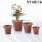 Round Garden Colored Plastic Flower Pots