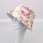 lady floral print bucket hat