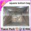 Yason square bottom bag with rigid loop handle frost square bottom bag opp square bottom bag