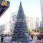 White outdoor lighted snowing christmas tree christmas decoration