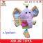custom elephant type hanging musical plush baby toy