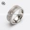 Titanium 316l stainless steel engagement rings with stones brushed stainless steel Wedding ring                        
                                                Quality Choice