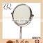 Small Round Metal Framed Standing Vanity Mirror