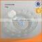 hot selling D20cm round clear glass plate with apple embossing in edge