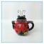 Beetle Shape Ceramic Tea Pot Canister Hand Print