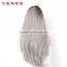 lace front black to grey ombre wig long wavy high temperature synthetic wig                        
                                                                                Supplier's Choice