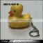 New arrival plastic cute yellow duck shaped keychain with lighter