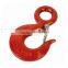 Forged eye hoist hook with latch, slip hook