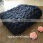 smoky gray color Merino Wool Blanket long warm knit chunky handmade blanket