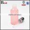 Hot Sale Chinese Pink Purple Color Coated Skin Care Glass Serum Bottle With Dropper and Pump for Cosmetic