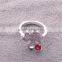 2016 Hot Sale Teen Ladies Punk Jewelry Silver Plating Fox Shaped Rhinestone Rings//