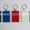 HEYU plastic soft pvc rectangular soft rubber key tag with keychain